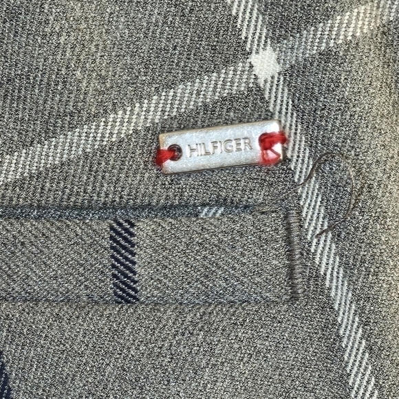 TOMMY Hilfiger High Waisted Cropped Windowpane Pants Grey Size 14 - Picture 5 of 15